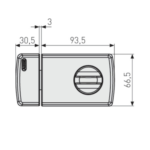 ABUS 2110W fehér felsőzár - Image 5