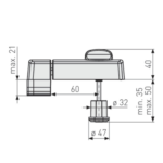 ABUS 2110W fehér felsőzár - Image 6