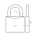 ABUS 713/20 réz lakat - Image 3